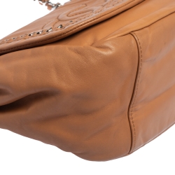 مملوكة مسبقًا Chanel Brown Leather Accordion Shoulder Bag