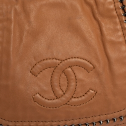 مملوكة مسبقًا Chanel Brown Leather Accordion Shoulder Bag