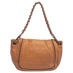 مملوكة مسبقًا Chanel Brown Leather Accordion Shoulder Bag