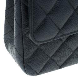 Chanel Black Caviar Leather Medium Classic Double Flap Bag