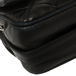 مملوكة مسبقًا Chanel Black Quilted Leather Icons Secret Label Flap Bag