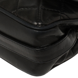مملوكة مسبقًا Chanel Black Quilted Leather Icons Secret Label Flap Bag