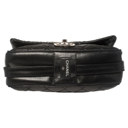 مملوكة مسبقًا Chanel Black Quilted Leather Icons Secret Label Flap Bag