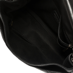 مملوكة مسبقًا Chanel Black Quilted Leather Icons Secret Label Flap Bag