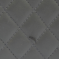 Pre Owned Chanel Grey Quilted Leather Boy Card Holder