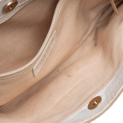 مملوكة مسبقًا Chanel Beige/White Canvas and Leather CC Olsen Bag