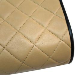 Chanel Beige Quilted Chain Tote