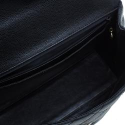 Pre Owned حقي بة يد شانيل كيلي فينتاج جلد كافيار أسود جامبو