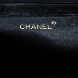 Pre Owned حقيبة يد شانيل كيلي فينتاج جلد كافيار أسود جامبو