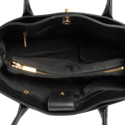 Pre Owned Chanel Black Leather Small Cerf Executive Tote