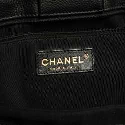 Pre Owned Chanel Black Leather Small Cerf Executive Tote