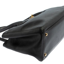 Pre Owned Chanel Black Leather Small Cerf Executive Tote