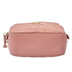 مملوكة مسبقًا Chanel Blush Pink Quilted Leather Small Vanity Case Bag