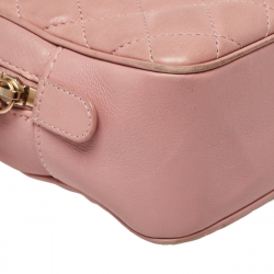 مملوكة مسبقًا Chanel Blush Pink Quilted Leather Small Vanity Case Bag