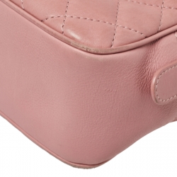 مملوكة مسبقًا Chanel Blush Pink Quilted Leather Small Vanity Case Bag