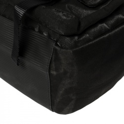 Chanel Black Quilted Nylon Double Pocket Messenger