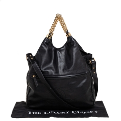 Pre Owned Chanel Black Leather Rodeo Drive Hobo