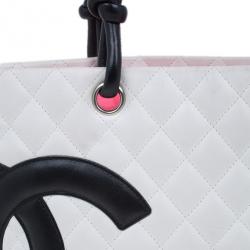 Pre Owned Chanel White Cambon Ligne Quilted Tote