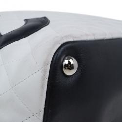 Pre Owned Chanel White Cambon Ligne Quilted Tote