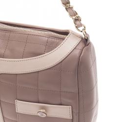 مملوكة مسبقًا حقيبة شانيل جاكيت جلد مبطن وردي مربعة 