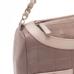 مملوكة مسبقًا حقيبة شانيل جاكيت جلد مبطن وردي مربعة 