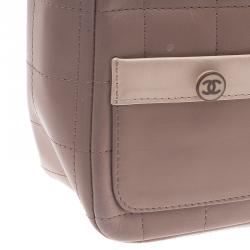 مملوكة مسبقًا حقيبة شانيل جاكيت جلد مبطن وردي مربعة 