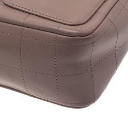 مملوكة مسبقًا حقيبة شانيل جاكيت جلد مبطن وردي مربعة 