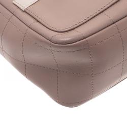 مملوكة مسبقًا حقيبة شانيل جاكيت جلد مبطن وردي مربعة 