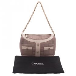 مملوكة مسبقًا حقيبة شانيل جاكيت جلد مبطن وردي مربعة 