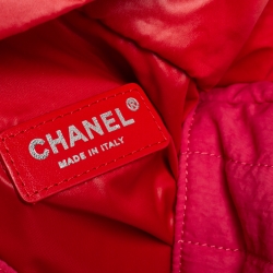Pre Owned Chanel Multicolor Vertical Quilted Nylon Large Coco Neige Convertible Backpack