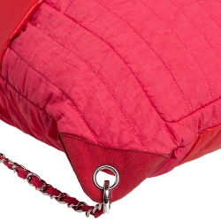 Pre Owned Chanel Multicolor Vertical Quilted Nylon Large Coco Neige Convertible Backpack