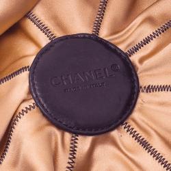 Pre Owned Chanel Black/Rose Leather Reversible Drawstring Tassel Bag