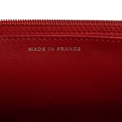 مملوكة مسبقًا Chanel Red Leather Camellia Wallet On Chain