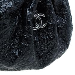 Pre Owned Chanel Black Patent Leather Rock In Moscow Cabas Hobo Bag