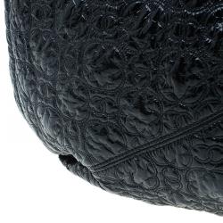 Pre Owned Chanel Black Patent Leather Rock In Moscow Cabas Hobo Bag