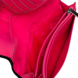 Pre Owned محفظة شانيل طويلة كيمبون CC جلد مبطنة سوداء