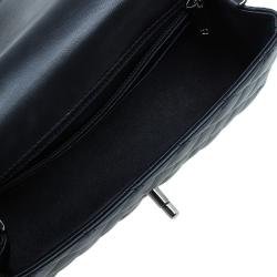 Pre Owned حقيبة يد شانيل نيو ميني كلاسيك بقلاب واحد جلد مبطن سوداء 