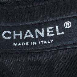 Pre Owned Chanel Black/Silver Tweed Cruise Collection Chain Flap Bag