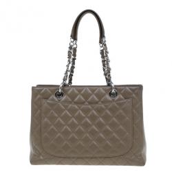 مملوكة مسبقًا حقيبة شانيل جراند شوبر جلد كافيار بيج GST