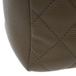 مملوكة مسبقًا حقيبة شانيل جراند شوبر جلد كافيار بيج GST