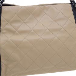 مملوكة مسبقًا Chanel Beige/black Lambskin Leather Shopping Tote Bag