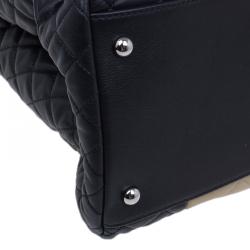 مملوكة مسبقًا Chanel Beige/black Lambskin Leather Shopping Tote Bag