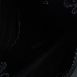 Pre Owned حقيبة يد شانيل طية أكورديون سنسيوال جلد ناعم أسود