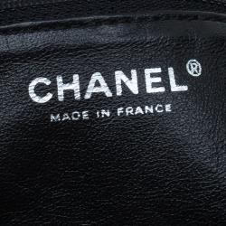 Pre Owned حقيبة يد شانيل طية أكورديون سنسيوال جلد ناعم أسود