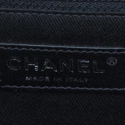 Pre Owned Chanel Black Quilted Goatskin Leather City Rock Flap Bag