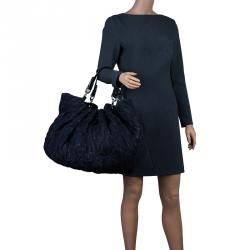 Pre Owned Chanel Black Denim XL Coco Cabas Spirit Hobo Bag