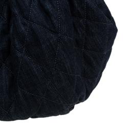 Pre Owned Chanel Black Denim XL Coco Cabas Spirit Hobo Bag