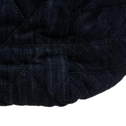 Pre Owned Chanel Black Denim XL Coco Cabas Spirit Hobo Bag