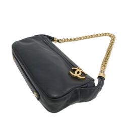 Pre Owned Chanel Black Calfskin Flap CC Chain Shoulder Bag 