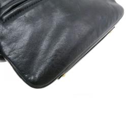 Pre Owned Chanel Black Calfskin Flap CC Chain Shoulder Bag 